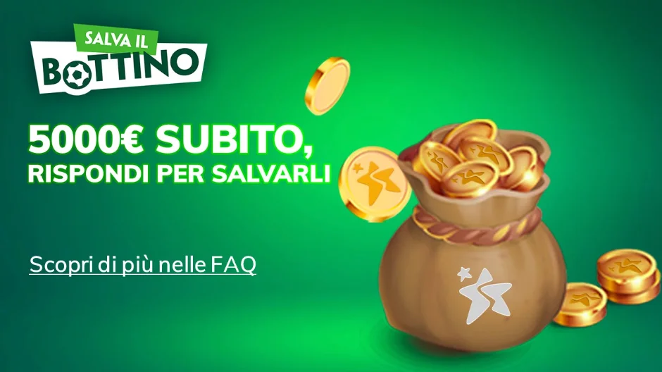 Salva il bottino Sisal fino a 5000€