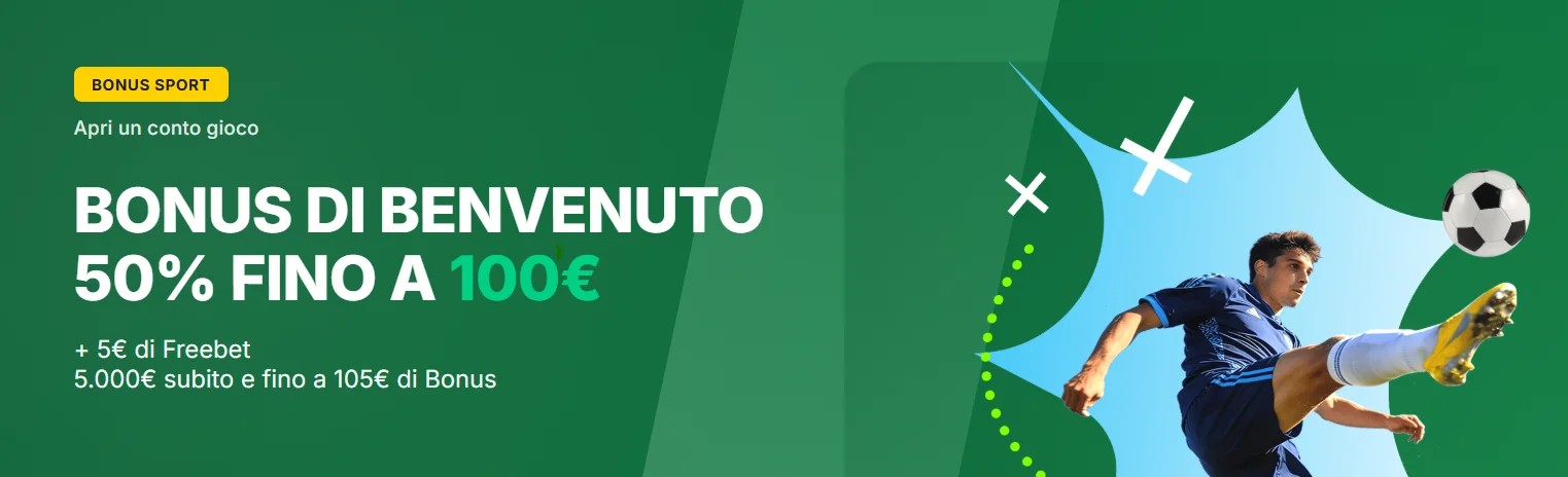 Bonus benvenuto Sisal fino a 5105€